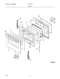 DOOR Diagram and Parts List for FGFL67DCK  Frigidaire Range