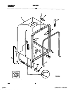 Frigidaire Mdb125rhb0 6 Diagram and Parts List for MDB125RHB0 V1 Frigidaire Refrigerator