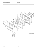 DOOR Diagram and Parts List for XFEF3005LWB  Frigidaire Range