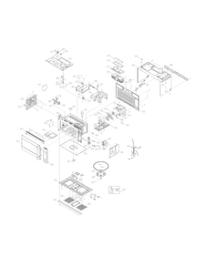 Oven,cabinet Diagram and Parts List for E30MH65QPSA  Electrolux Microwave