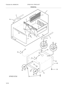 Parts Diagram and Parts List for EPWD157STT0  Electrolux Laundry Accessories