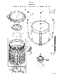Motor/tub Diagram and Parts List for 41761723511  Kenmore Washer Dryer Combo