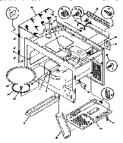 Wrapper / Body Diagram and Parts List for SMS138T1B(941354496)  Tappan Microwave
