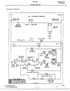 Wiring Diagraph Diagram and Parts List for 2883-81B  Frigidaire Range