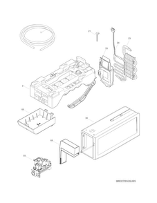 Ice Maker Diagram and Parts List for 25370313210  Kenmore Refrigerator