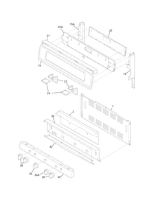 Backguard Diagram and Parts List for CPGF3081KFN  Frigidaire Range