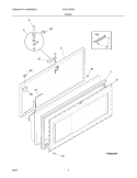 DOOR Diagram and Parts List for KCS070GW0  Kelvinator Freezer