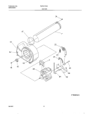 MOTOR, BLOWER Diagram and Parts List for FGR211AS0  Frigidaire Dryer