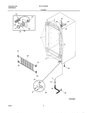 CABINET Diagram and Parts List for GFU21M3AW0  Gibson Freezer