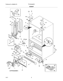 CABINET Diagram and Parts List for FPHG2399MF2  Frigidaire Refrigerator