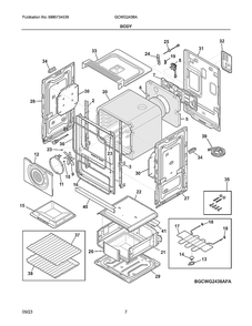 Part Location Diagram of 5304533784 Frigidaire RACK,OVEN,OFFSET