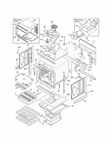 Lower Oven Diagram and Parts List for 79049609311  Kenmore Microwave