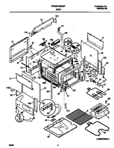 Frigidaire Fes367cesd 4 Diagram and Parts List for FES367CESD V2 Frigidaire Range