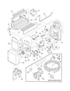 Ice Maker Diagram and Parts List for FRS26ZRGD7  Frigidaire Refrigerator