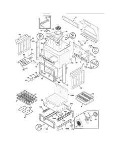 Body Diagram and Parts List for CFES3035LS3  Frigidaire Range