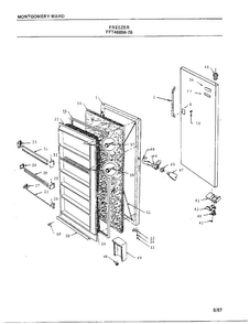 Freezer Diagram and Parts List for 46856B-7  Frigidaire Freezer