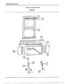 Room Air Conditioner Diagram and Parts List for 5238A  Frigidaire Air Conditioner