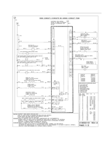 Wiring Diagram Diagram and Parts List for FGES3065KWE  Frigidaire Range