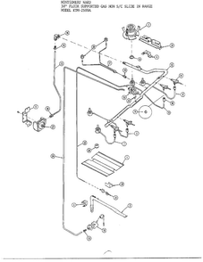 30" Floor Gas/burner Diagram and Parts List for 2509A  Frigidaire Range