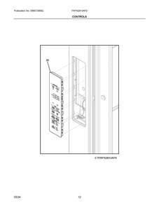 Controls Diagram and Parts List for FRFN2813AF0  Frigidaire Refrigerator