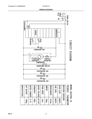 03 - WIRING DIAGRAM Diagram and Parts List for KCST60-16  Frigidaire Miscellaneous