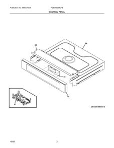 Control Panel Diagram and Parts List for FGEW3069UFB  Frigidaire Range