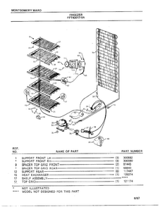 Freezer Page 3 Diagram and Parts List for 43017A-0  Frigidaire Freezer
