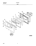 DOOR Diagram and Parts List for FEF336ASD  Frigidaire Range