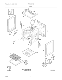 BODY Diagram and Parts List for TGF303BWC  Tappan Range