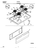 TOP / DRAWER Diagram and Parts List for MEF301PBDC  Frigidaire Range
