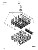 RACK Diagram and Parts List for GDB421RHR1  Gibson Dishwasher