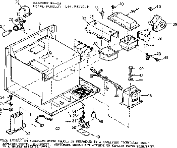 Cabinet Parts Diagram and Parts List for 5649907610  Kenmore Microwave