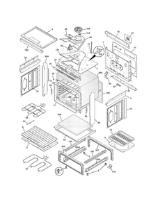 Body Diagram and Parts List for FFES3015PBA  Frigidaire Range