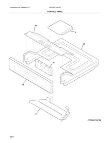 Control Panel Diagram and Parts List for FFEW2725PSD  Frigidaire Wall Oven