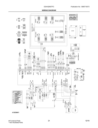 Wiring Diagram Diagram and Parts List for DGHX2655TFC  Frigidaire Refrigerator