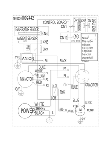 Wiring Diagram Diagram and Parts List for FGRC0844S10  Frigidaire Air Conditioner
