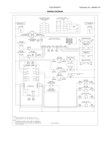 Wiring Diagram Diagram and Parts List for FGGF304DPFF  Frigidaire Range