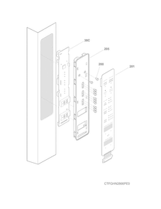 Part Location Diagram of 242070802 Frigidaire SWITCH-MEMBRANE