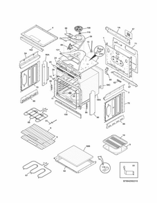 Body Diagram and Parts List for 79042502313  Kenmore Range