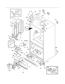 Cabinet Diagram and Parts List for FGHF2369MP2  Frigidaire Refrigerator