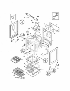 Body Diagram and Parts List for 79077463805  Kenmore Range
