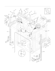 Tub Diagram and Parts List for EDW7505HPS1B  Electrolux Dishwasher