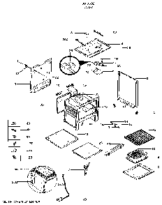 Body Diagram and Parts List for 30-3882  Tappan Range