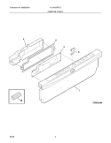 CONTROL PANEL Diagram and Parts List for PLD4555RFC3  Frigidaire Dishwasher