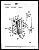 DOOR PARTS Diagram and Parts List for 98-1348-00-01  Tappan Freezer