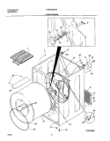 CABINET Diagram and Parts List for CRGF342AS3  Frigidaire Dryer