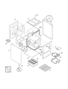 Body Diagram and Parts List for CFEF2405LWD  Frigidaire Range