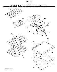 Shelves Diagram and Parts List for 25360413712  Kenmore Refrigerator