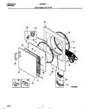 FRONT PANEL / LINT FILTER Diagram and Parts List for LDE333PBW0  Frigidaire Dryer
