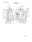FRESH FOOD DOOR Diagram and Parts List for FPHB2899LF5  Frigidaire Refrigerator
